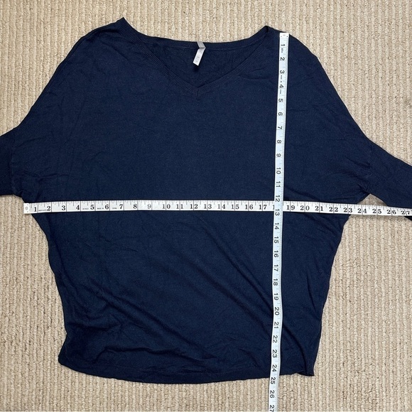 Gap Pure Blue V-neck Cashmere Blend Oversized Pullover Sweater Size Medium - Picture 10 of 10